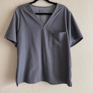 FIGS Women’s Gray V-Neck Scrub Top